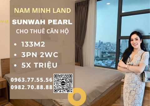  Cho thuê căn hộ Sunwah Pearl 3 phòng ngủ 133m2- Nội thất cơ bản 