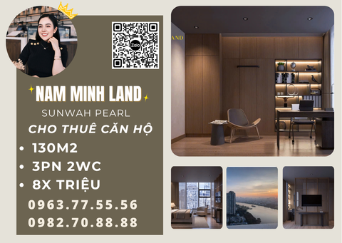  Cho thuê căn hộ Sunwah Pearl 3 phòng ngủ 130m2- Trục hoàng hậu, view cực phẩm 