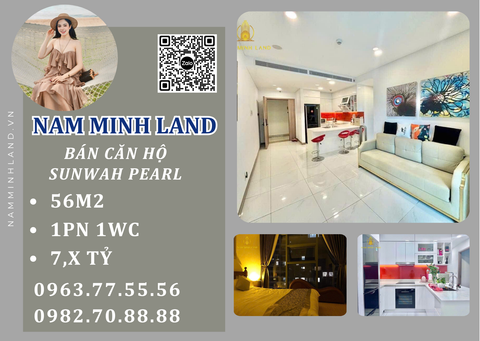  Bán căn hộ Sunwah Pearl 1 phòng ngủ 56m2, Trục SH-03- Nhà đẹp, cực hiếm 