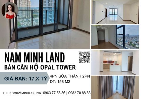  Bán căn hộ Opal Saigon Pearl 4 phòng ngủ sửa thành 2 phòng ngủ 158m2 - Căn hộ rộng, view sông đẹp 