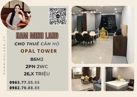  Cho thuê căn hộ Opal Tower 2 phòng ngủ 86m2 - Nội thất sang trọng 