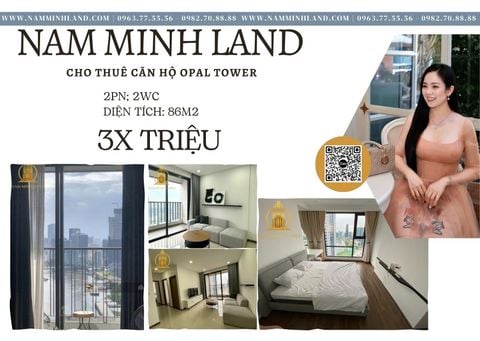  Cho thuê căn hộ Opal Tower 2 Phòng ngủ 86m2 - Tầng cao, View cực thoáng 