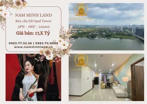  Bán căn hộ Opal Tower 3 phòng ngủ 136m2 - Căn hộ trống sẵn cực rộng rãi 