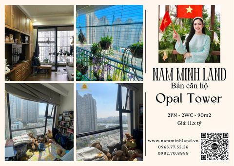  Bán căn hộ Opal Tower 2 Phòng ngủ 90m2 - Tầng trung, view Quận 1, sông Sài Gòn, cầu Thủ Thiêm 