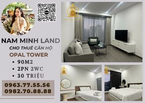  Cho thuê căn hộ Opal Tower 2 Phòng ngủ 97m2 - Tầng thấp, View nội khu 