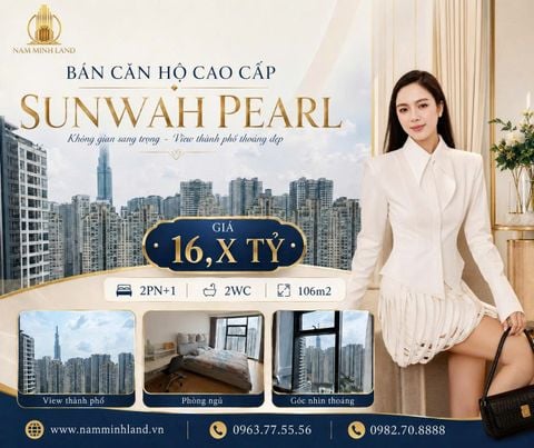  Bán căn hộ Sunwah Pearl 2 phòng ngủ +1 107m2- Căn hộ xinh xắn 