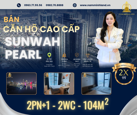  Bán căn hộ Sunwah Pearl 2 phòng ngủ +1 104m2 - Không gian sống ấm cúng giữa thành phố hoa lệ 
