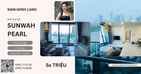  Cho thuê căn hộ Sunwah Pearl 3 Phòng ngủ 123m2 - Tầng trung, view sông Sài Gòn thoáng mát 