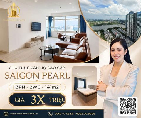  Cho thuê căn hộ Saigon Pearl 3 phòng ngủ 14`m2- nhà đẹp, tiện nghi 