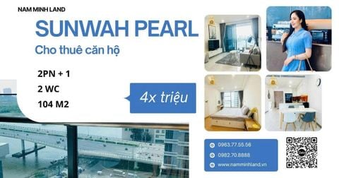  Cho thuê căn hộ Sunwah Pearl 2 phòng ngủ 101m2- Nhà trống sẵn, không gian rộng rãi 