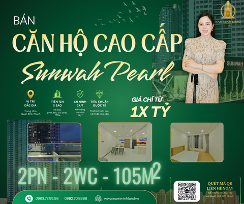  Bán căn hộ Sunwah Pearl 2 phòng ngủ 105m2- Căn hộ xinh xắn 