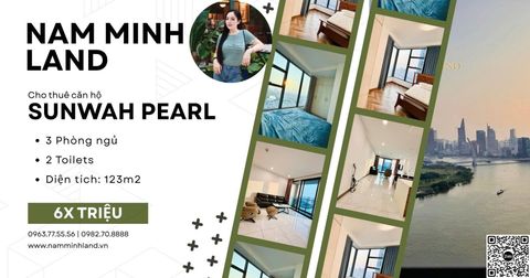 Cho thuê căn hộ Sunwah Pearl 3 Phòng ngủ 123m2 - Tầng cao, view sông Sài Gòn thoáng mát 