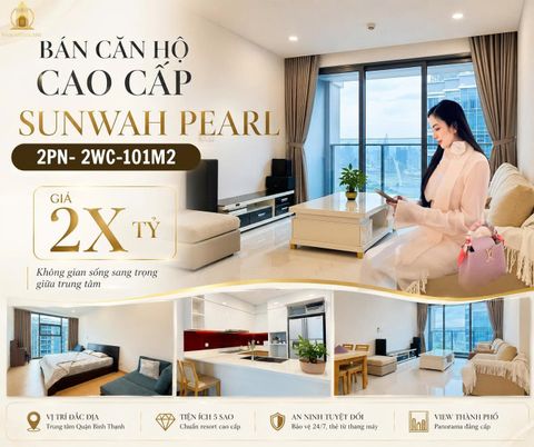  Bán căn hộ Sunwah Pearl 2 phòng ngủ 101m2- Căn hộ xinh xắn 