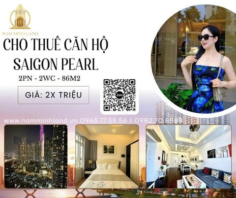  Cho thuê căn hộ Saigon Pearl - 2 phòng ngủ 86m2 - Một bước xuống phố, một bước về nhà 