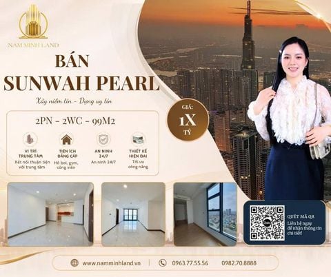  Bán căn hộ Sunwah Pearl 2 phòng ngủ 99m2- Căn hộ xinh xắn 