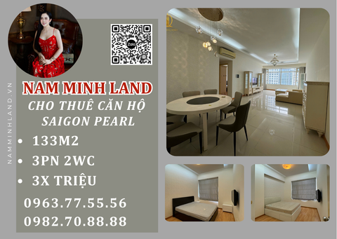  Cho thuê căn hộ Saigon Pearl 3 phòng ngủ 133m2- Căn hộ giá cực tốt đang chờ đợi bạn 