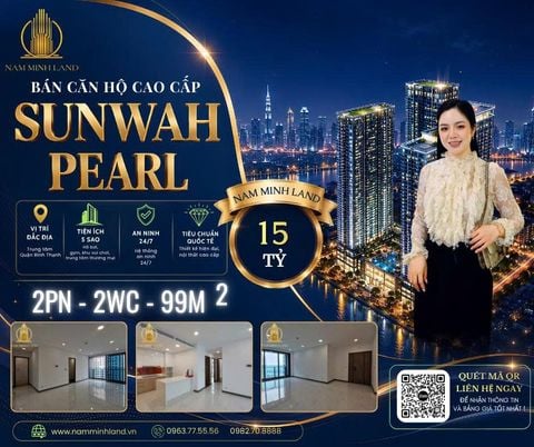  Bán căn hộ Sunwah Pearl 2 phòng ngủ 99m2- Căn hộ xinh xắn 