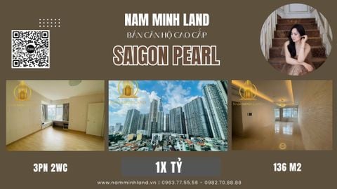  Bán căn hộ 3PN Saigon Pearl 136m2 - Sang trọng giữa lòng Sài Gòn 