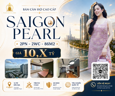  Saigon Pearl - Bán căn hộ 2 phòng ngủ, Tầng cao view sông đẹp nhất Saigon Pearl 