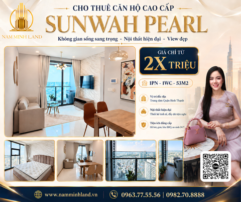  Cho thuê căn hộ Sunwah Pearl 1 phòng ngủ 53m2 - Full nội thất cao cấp, ngắm trọn thành phố 