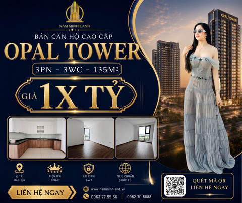  Bán căn hộ Opal Tower 3 phòng ngủ 135m2 - Căn hộ trống sẵn cực rộng rãi 