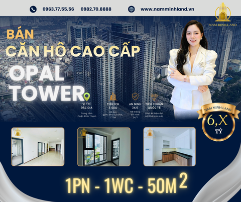  Opal Tower- Bán căn hộ 1 phòng ngủ 50m2 - View Quận 1 ngắm pháo hoa, đón gió mát mẻ 