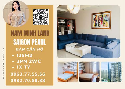  Bán căn hộ Saigon Pearl 3 Phòng ngủ 34m2 - View sông toàn cảnh 