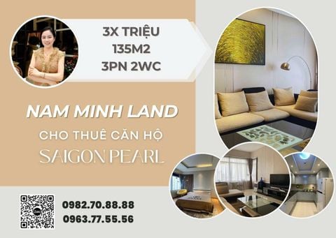  Cho thuê căn hộ Saigon Pearl 3 phòng ngủ 135m2 - Căn hộ nhìn thẳng Landmark 81 