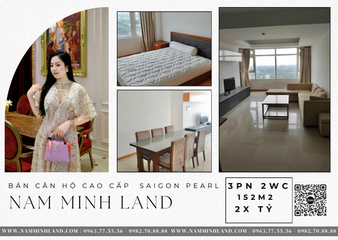  Bán căn hộ Saigon Pearl 3 Phòng ngủ 152m2 - View thành phố thoáng mát 