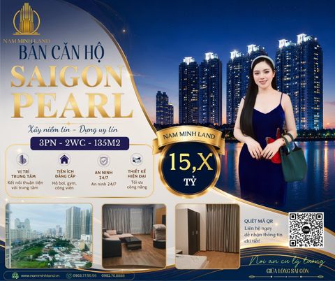  Bán căn hộ Saigon Pearl 3 Phòng ngủ 135m2 - Nhà rộng view đẹp 