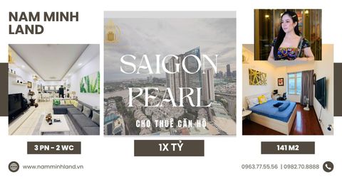  Bán căn hộ Saigon Pearl 3 Phòng ngủ 141m2 - View sông Sài Gòn tuyệt đẹp, nội thất mới 