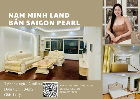  Bán căn hộ Saigon Pearl 3 Phòng ngủ 134m2 - Diện tích lớn, nội thất cao cấp 
