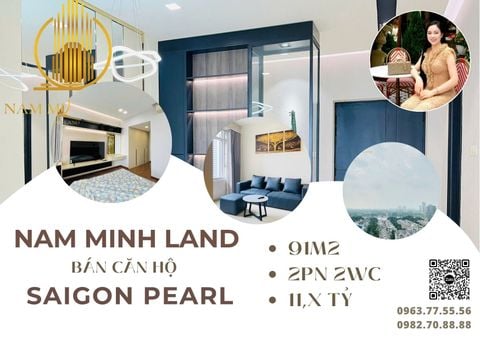  Bán căn hộ Saigon Pearl 2 Phòng ngủ 92m2 - view sông thoáng mát 