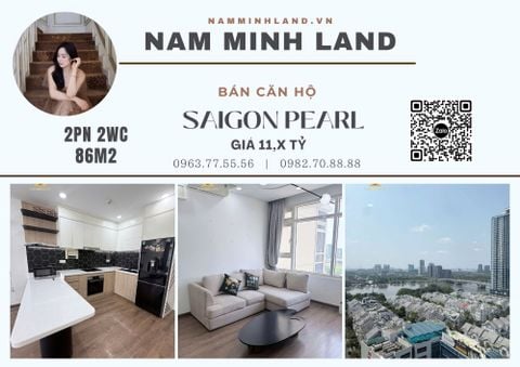  Bán căn hộ Saigon Pearl 2 Phòng ngủ 86m2 - View sông cực đã mắt, căn hộ xinh xắn đang chờ đón bạn 