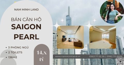  Bán căn hộ Saigon Pearl 3 Phòng ngủ 136m2 - View trực diện Landmark 81 lung linh 