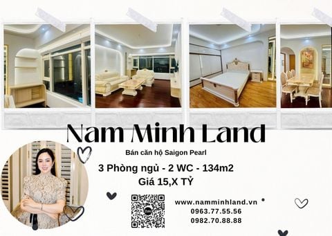  Bán căn hộ Saigon Pearl 3 Phòng ngủ 134m2 - Diện tích lớn, nội thất cao cấp 