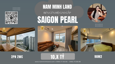  Bán căn hộ Saigon Pearl 2 phòng ngủ 90m2 - View sông cực hiếm, căn hộ cực xinh 