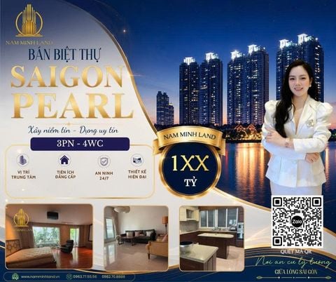  Bán căn Biệt thự Saigon Pearl nhà rộng có sân vườn 