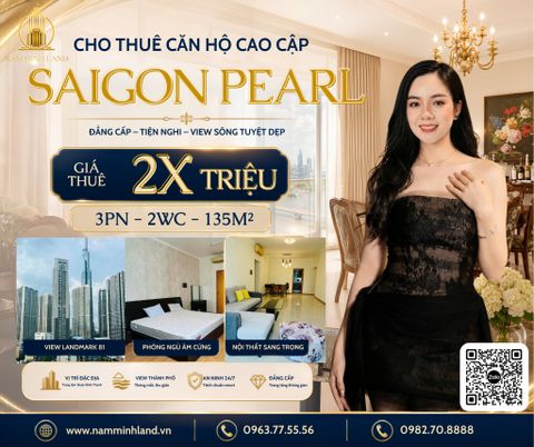  Cho thuê căn hộ 3PN Saigon Pearl - Nội thất đầy đủ giá tốt bất ngờ 
