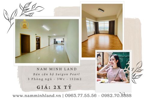  Bán căn hộ Saigon Pearl 3 Phòng ngủ 152m2 - View trực diện sông Sài Gòn, nhà rộng 