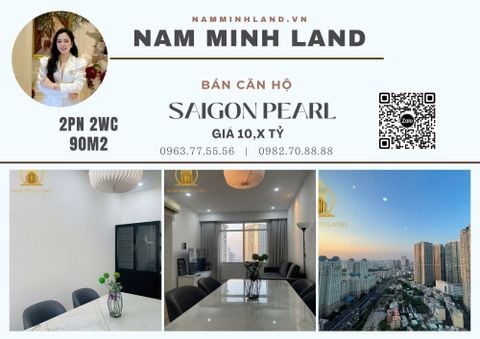  Bán căn hộ Saigon Pearl 2 phòng ngủ 90m2- Căn hộ đẹp, view thoáng cực đẹp, nhanh tay sở hữu ngay 