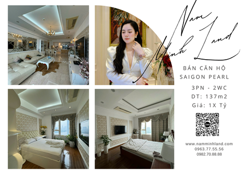  Bán căn hộ Saigon Pearl 3 Phòng ngủ 137m2 - view sông lung linh thoáng mát 