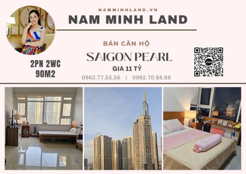  Bán căn hộ Saigon Pearl 2 phòng ngủ 90m2 - Căn hộ view thoáng mát đón gió chiều 