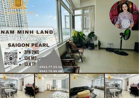 Bán căn hộ Saigon Pearl 3 phòng ngủ 134m2- Nhà sang xịn, nội thất cực mới 