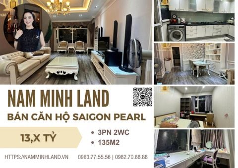  Bán căn hộ 3PN Saigon Pearl 135m2, phong cách Châu Âu giữa lòng Sài Gòn 