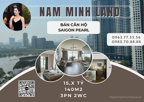  Bán căn hộ Saigon Pearl 3 Phòng ngủ 140m2 - View sông hiếm có, nhà cực rộng và thoáng 
