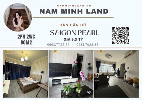  Bán căn hộ Saigon Pearl 2 Phòng ngủ 90m2 - View thành phố thoáng mát, không gian sống nhẹ nhàng chill chill 