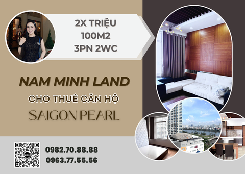  Cho thuê căn hộ Saigon Pearl 3 phòng ngủ 100m2 - Căn hộ nhỏ xinh đang chờ bạn sở hữu 