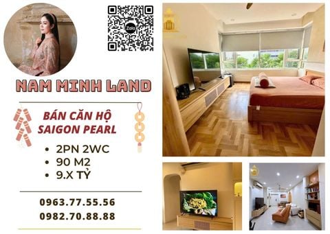  Bán căn hộ Saigon Pearl 2 phòng ngủ 90m2 - Căn hộ hiện đại, nội thất đẹp 