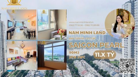  Bán căn hộ Saigon Pearl 2 phòng ngủ 90m2 - Căn hộ trung tâm Bình Thạnh view sông cực thoáng 